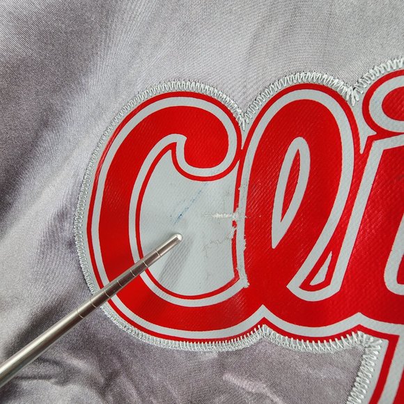 VTG Los Angeles Clippers Jacket Mens Large Silver Red NBA Court Warm Up Adidas - Picture 13 of 16